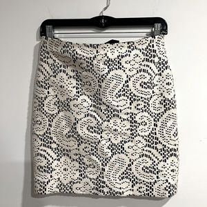 Black and white lace Summer, 4th of July etcetera skirt, 0, gorgeous fabric